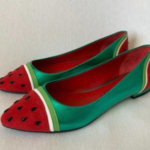 Katy Perry Collections - The Mickey Watermelon Flats, Pointy Toe Size 6